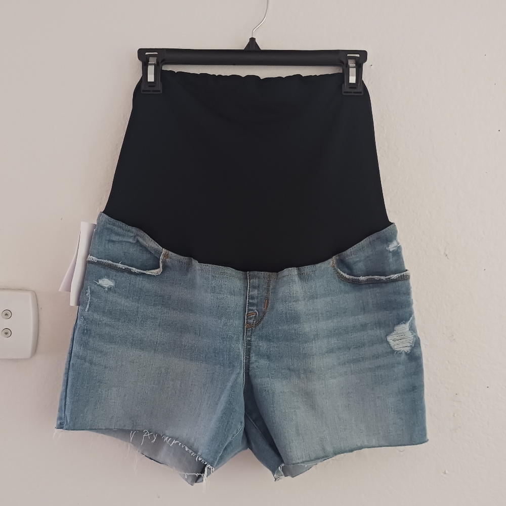 Isabel Maternity‎ Over The Belly Denim Shorts